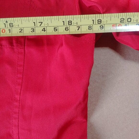 Lida Baday red silk blend lightweight jacket gold buttons 12 - Picture 13 of 16